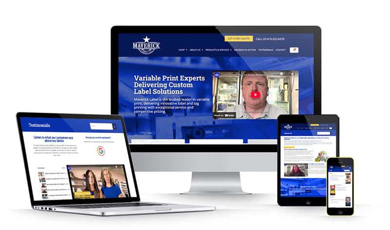 Maverick Label multiple screens portfolio