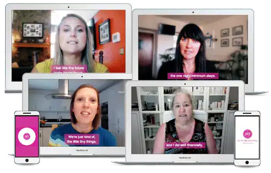 Testimagical image of 4 different women giving testimonials