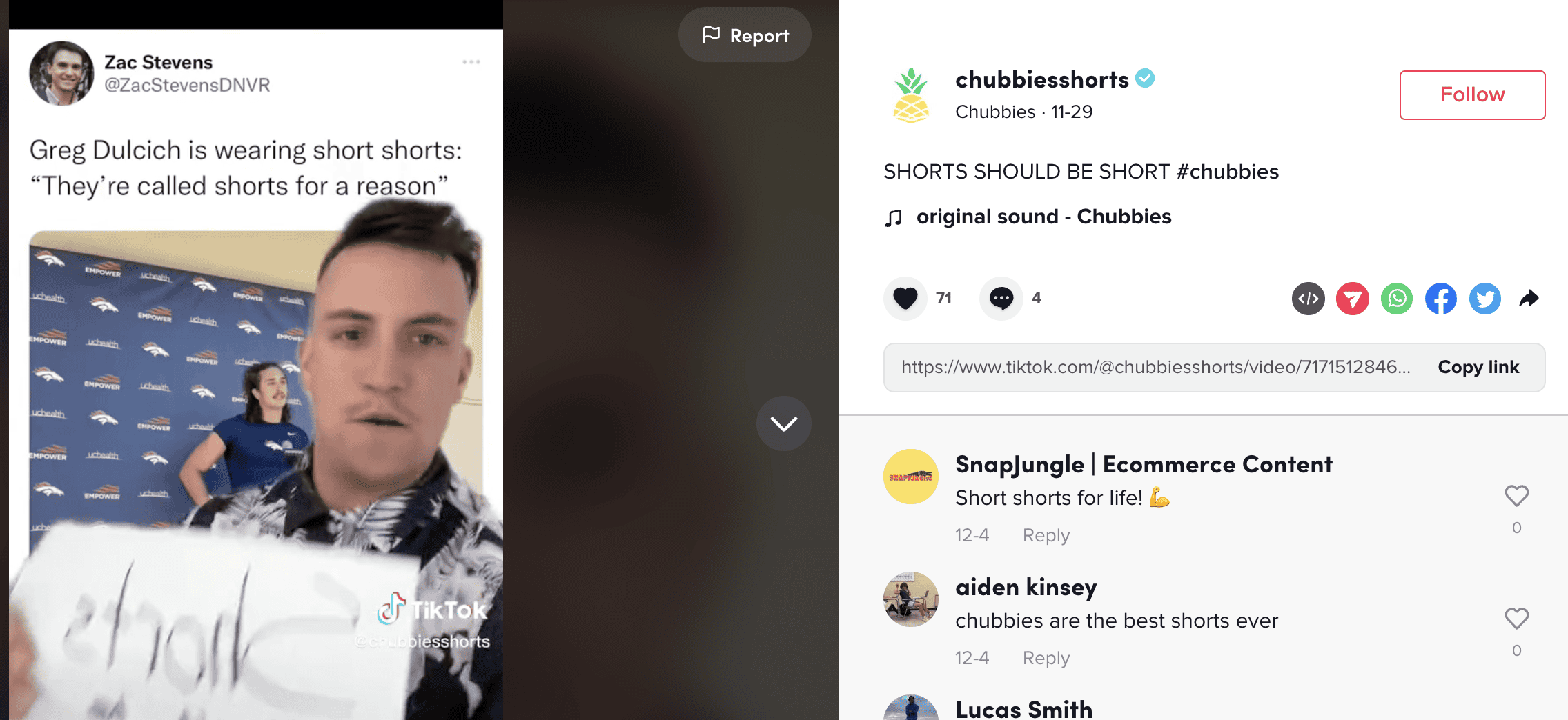 Chubbies on TikTok