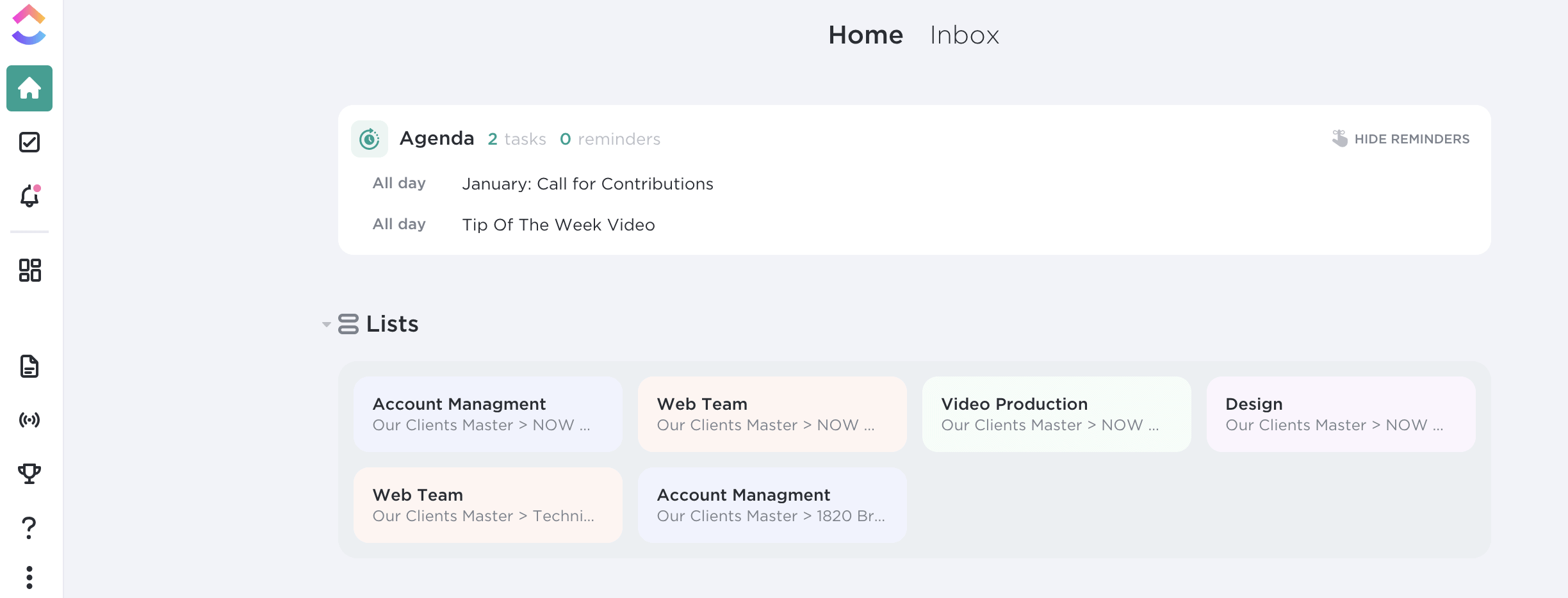 Clickup view