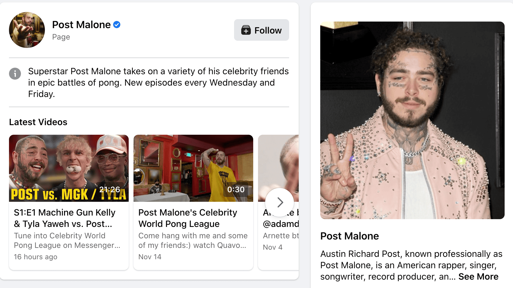 Post Malone on FB
