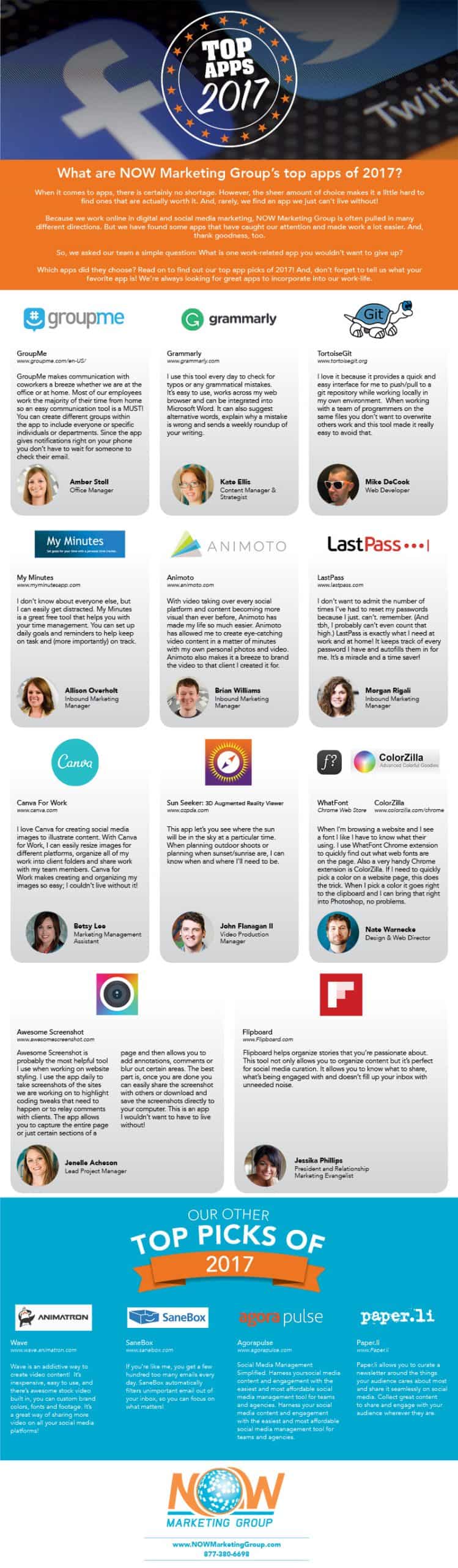 Top 20 Apps of 2017 NOW Marketing Group