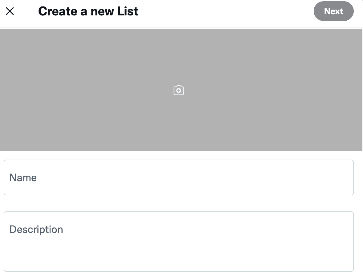 Twitter list creation