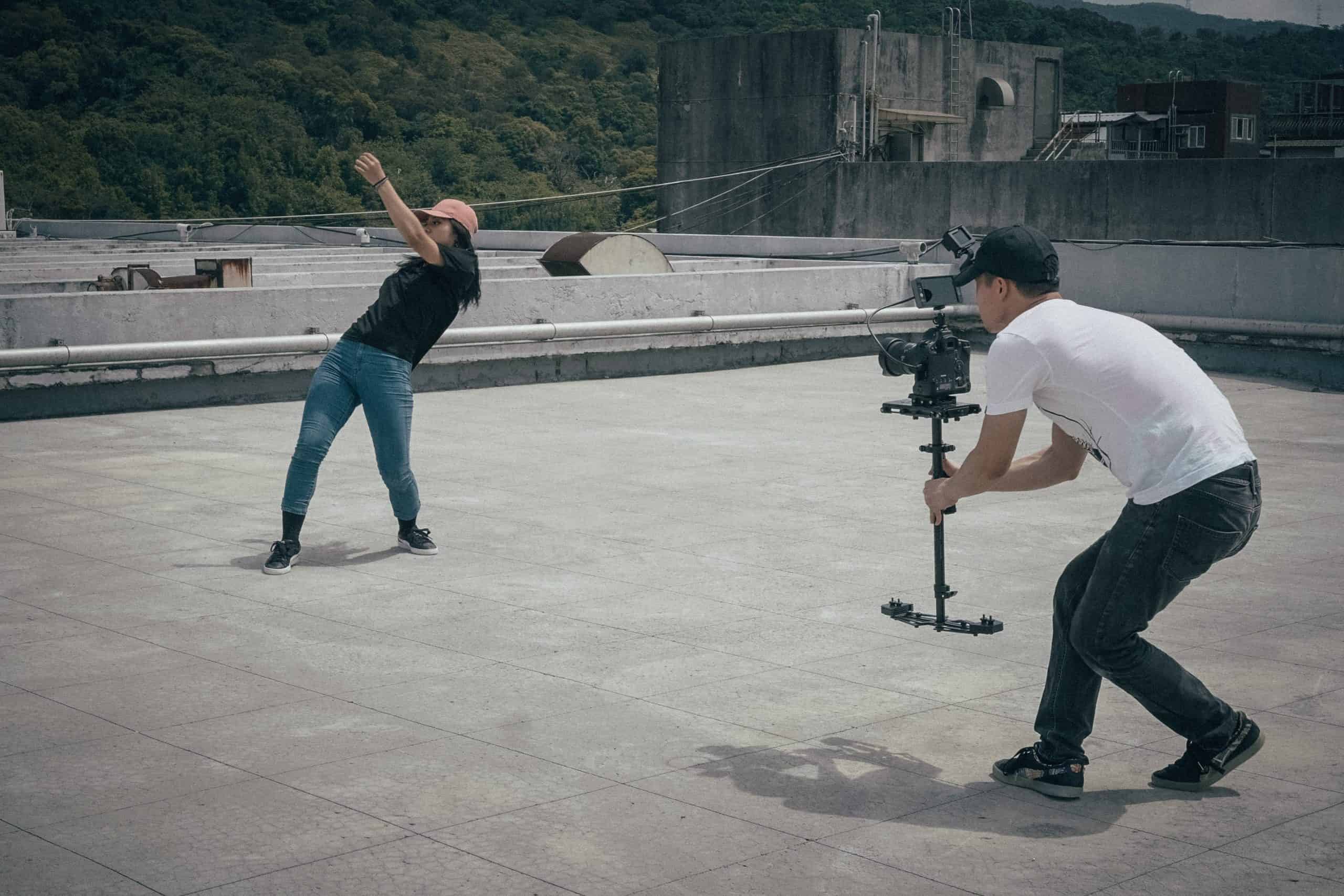 someone recording video of someone dancing