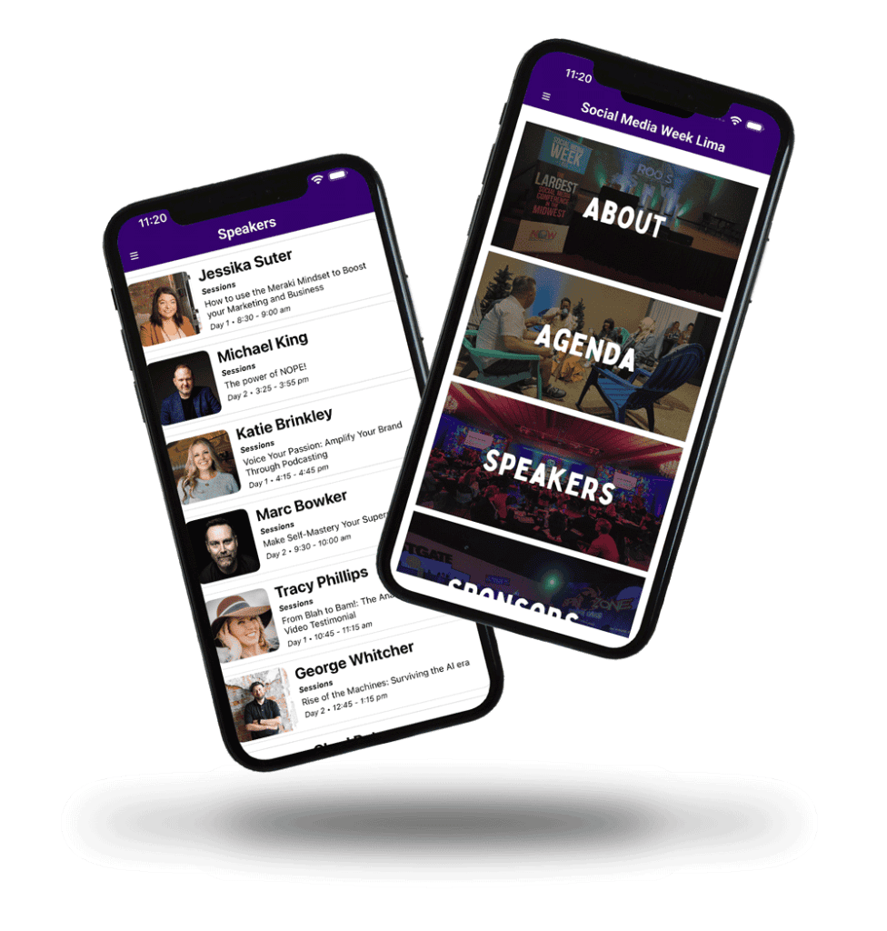 Smartphone mock up of SMWL App