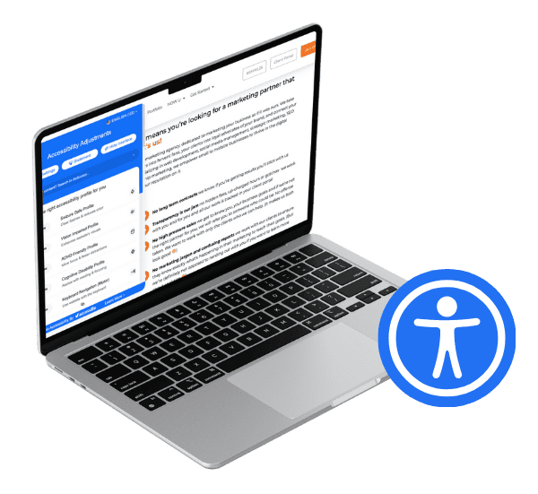 Accessibility Icon and laptop